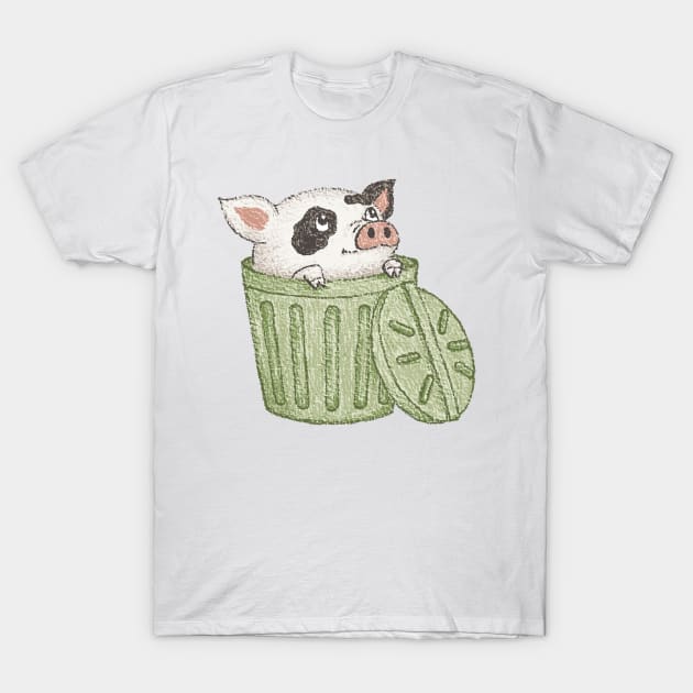 Spotted pig in a bucket T-Shirt by sanogawa